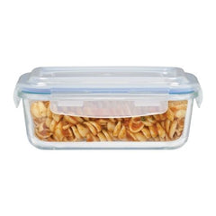 Masflex by Winland 1050 ml Rectangular Borosilicate Glass Food Container Storage Pure Glass FE-1050