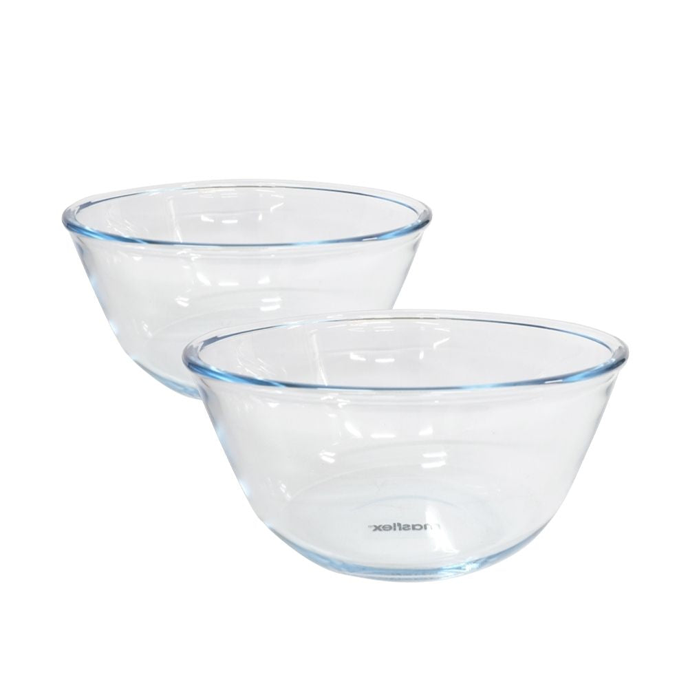 Masflex by Winland 2 Pieces Borosilicate Multipurpose Glass Bowl Set FE-2123