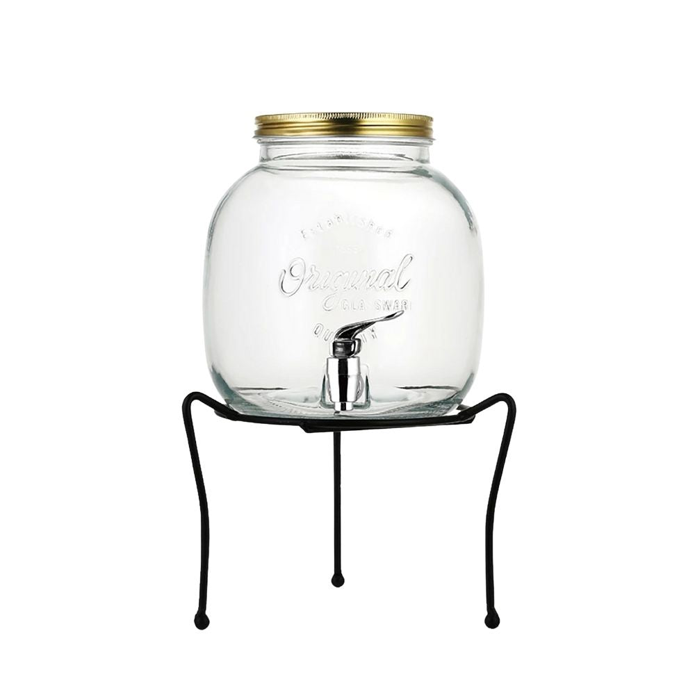 Masflex by Winland 4000 ml Glass Dispenser Set made of Durable and High-Quality Pure Glass ZW-6419