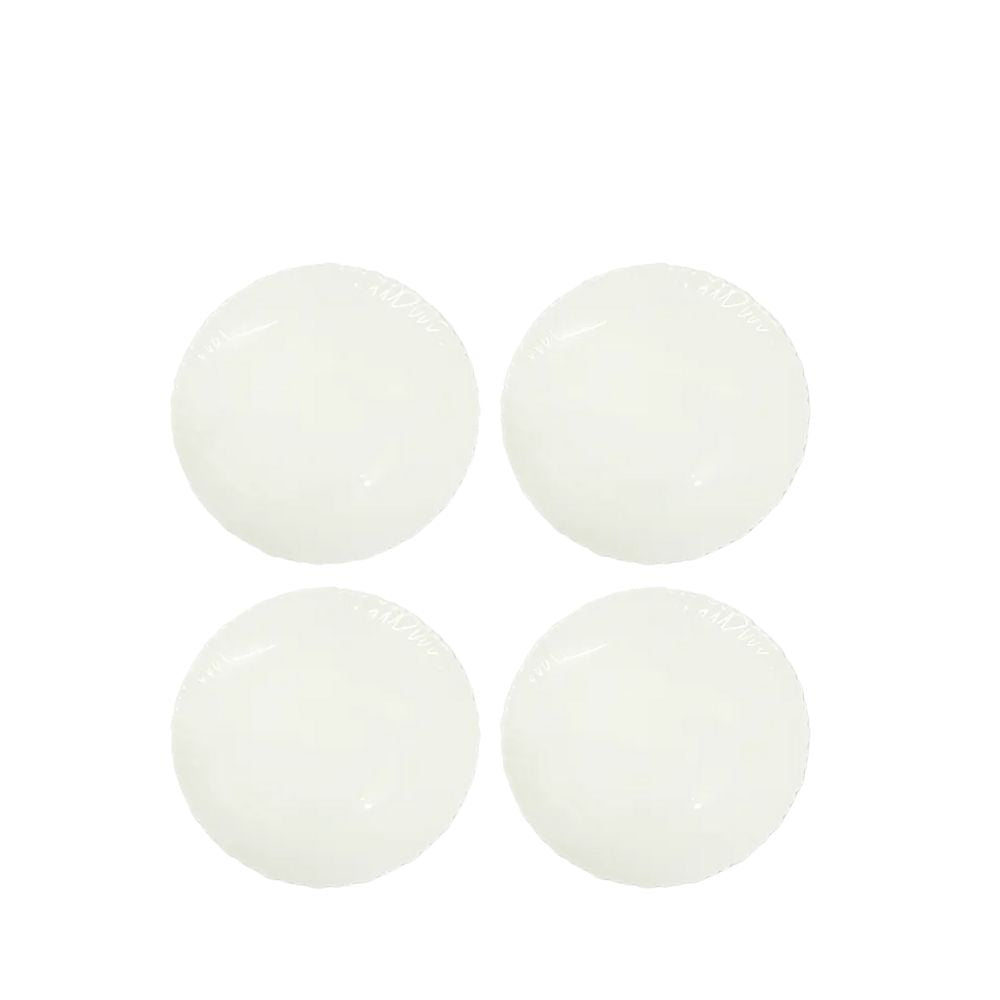 Masflex by Winland 4PCS Dinner Plate (10.5 inch / 267 mm) Made of Opal Glass & Microwave Safe JT-102