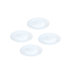 Masflex by Winland 4PCS Quarter Plate (7.5 inch / 190.5 mm) in White Glass and Microwave Safe JT-104