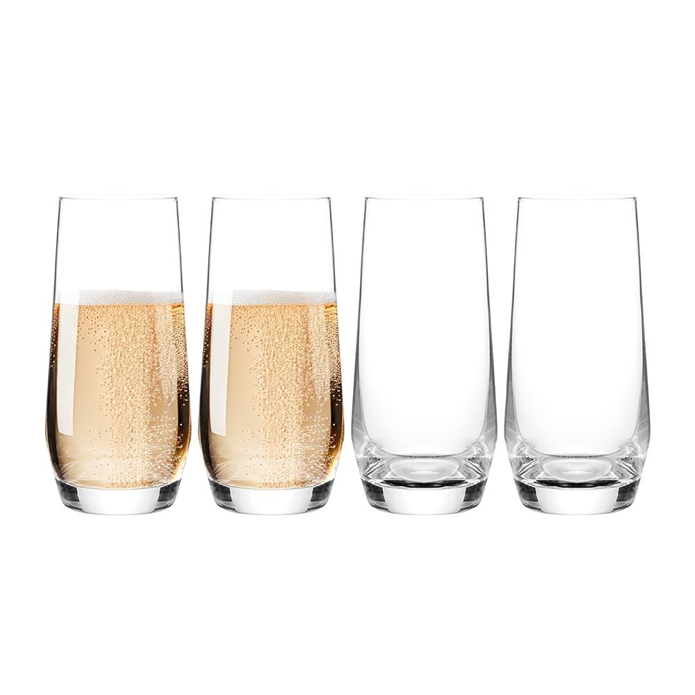 Masflex by Winland 4 Pieces 550 ml Glass Tumbler made of Durable and High-Quality Pure Glass CK-615