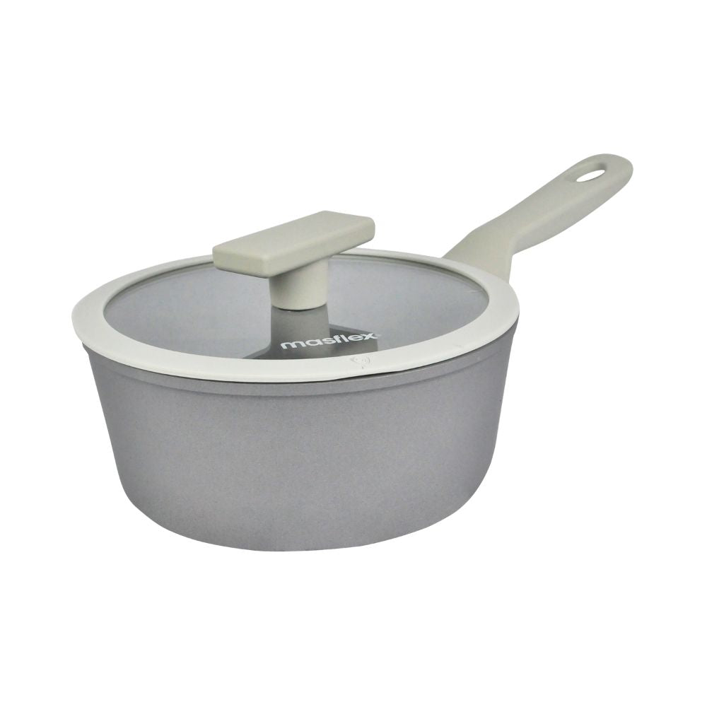 Masflex by Winland 18cm Non Stick Ultimate Forged Saucepan with Glass Lid Induction Base ZC-94
