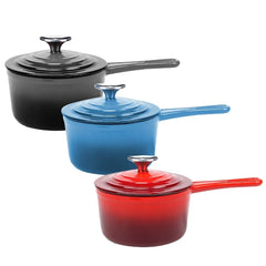 Masflex by Winland 18cm Artisan Saucepan with & made from Enameled Cast Iron Lid SZ-18SP