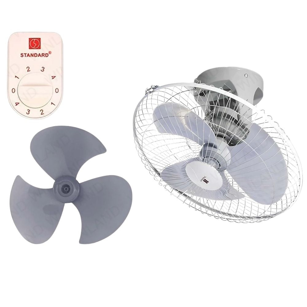 Standard Appliances by Winland 16 Inch Super Wind Plastic Blade Electric Orbit Ceiling Fan SOF-16E
