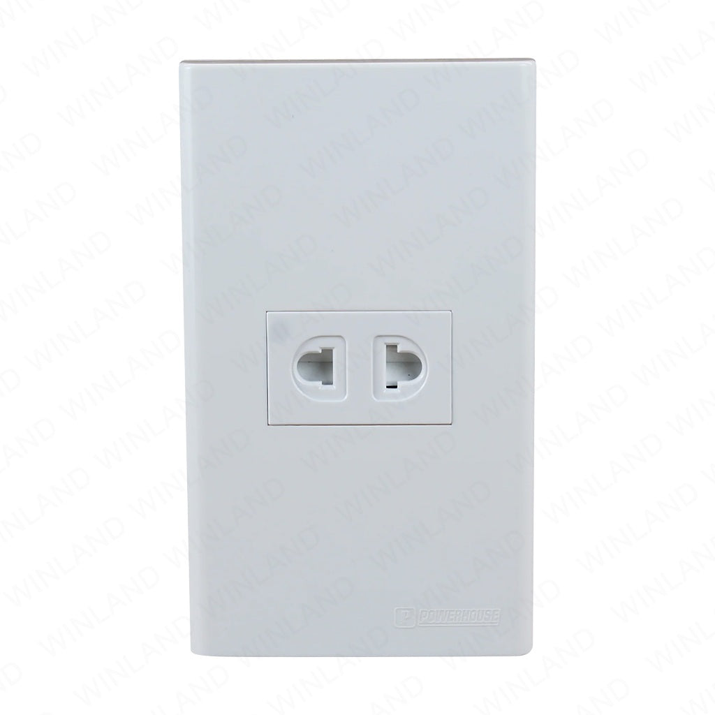 Powerhouse by Winland 1/2/3 Gang Plate with Universal Outlet 120mm x 70mm (250V/16A)