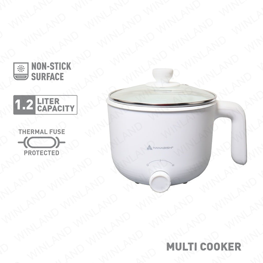 Hanabishi 1.2 Liters Multi - Function Cooker | Electric Multi - Pot Multicooker HMC - 1200XWHT - Winland Depot