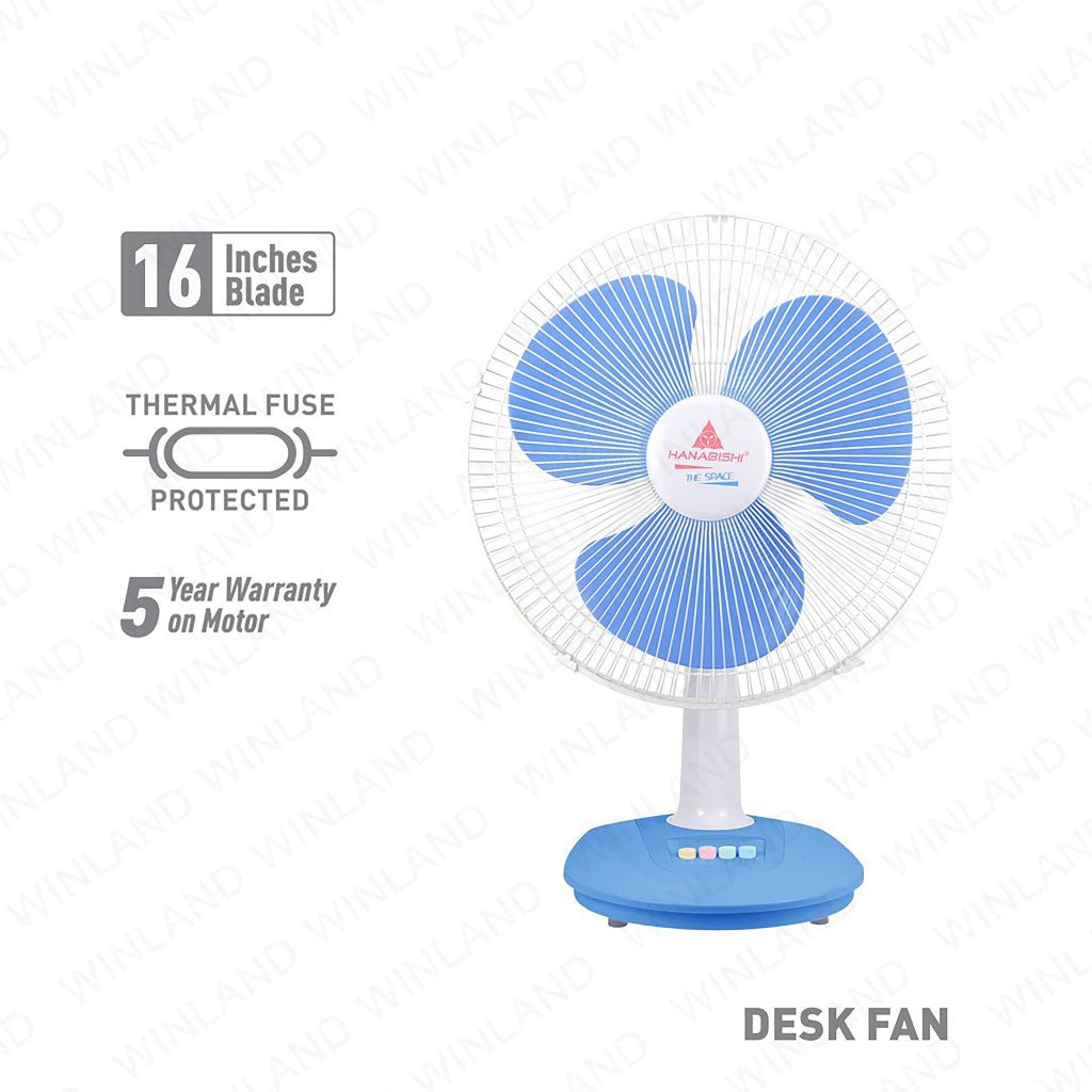 Hanabishi 16 Inches Desk Fan / Electric Fan Low Noise Durable The Space 16T - Winland Depot