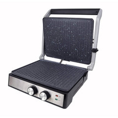 Hanabishi 2 in 1 Panini Press & Griller Non - Stick Marble Coated HPANINI100SS - Winland Depot