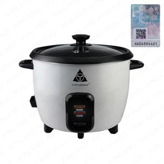 Hanabishi Black & White Rice Cooker with Holder (2 sizes) HRC - HBWT - Winland Depot