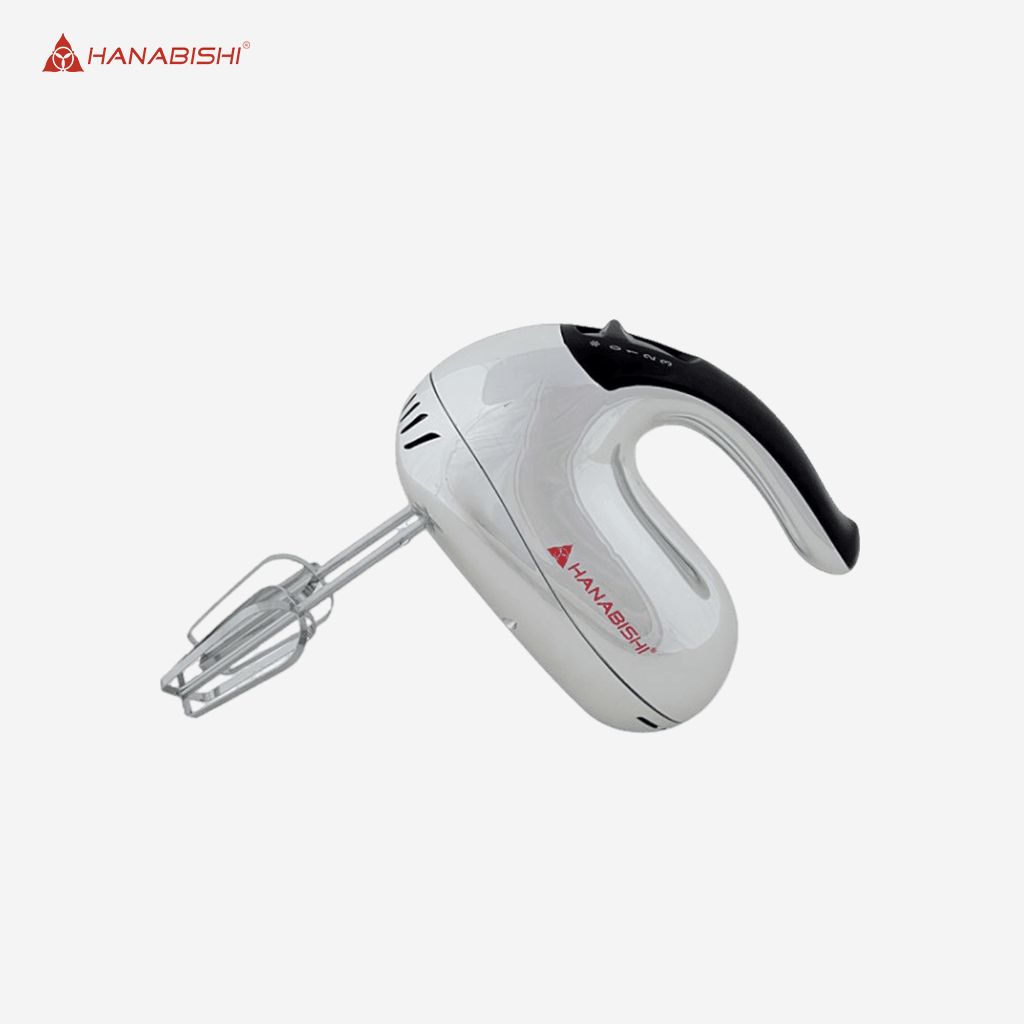 Hanabishi Chrome Plated Dual Attachment 3 Speed Pulse Function Hand Mixer, HHM53SS - Winland Depot