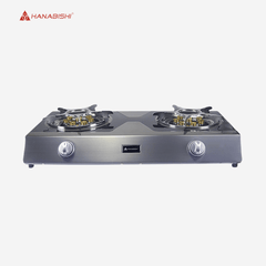 Hanabishi Color Coated Stainless Steel Double Burner Gas Stove GSDB1000 - Winland Depot