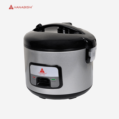 Hanabishi Jar Type Rice Cooker 1.8L serves 10 cups with steamer Silver Series HJC18SS - Winland Depot