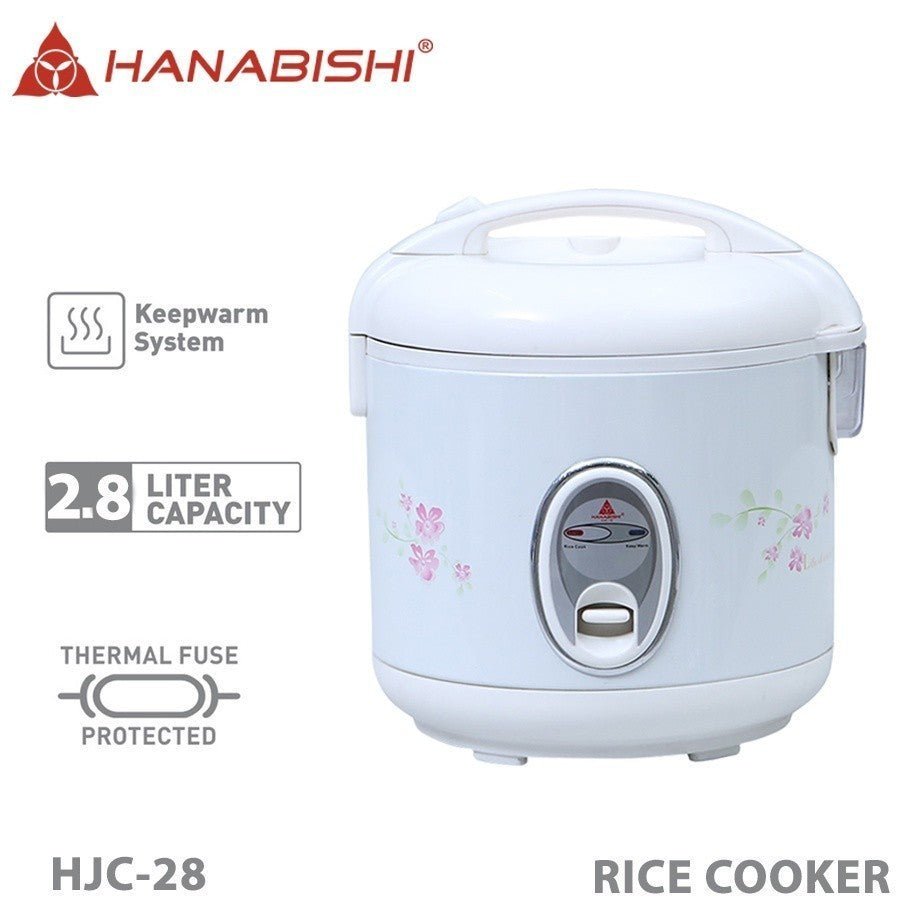 Hanabishi Jar Type Rice Cooker 2.8L serves 15 cups with steamer HJC28 - Winland Depot