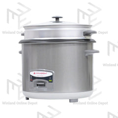 Hanabishi Rice Cooker 1L serves 5 cups Glass Cover with Steamer - Winland Depot