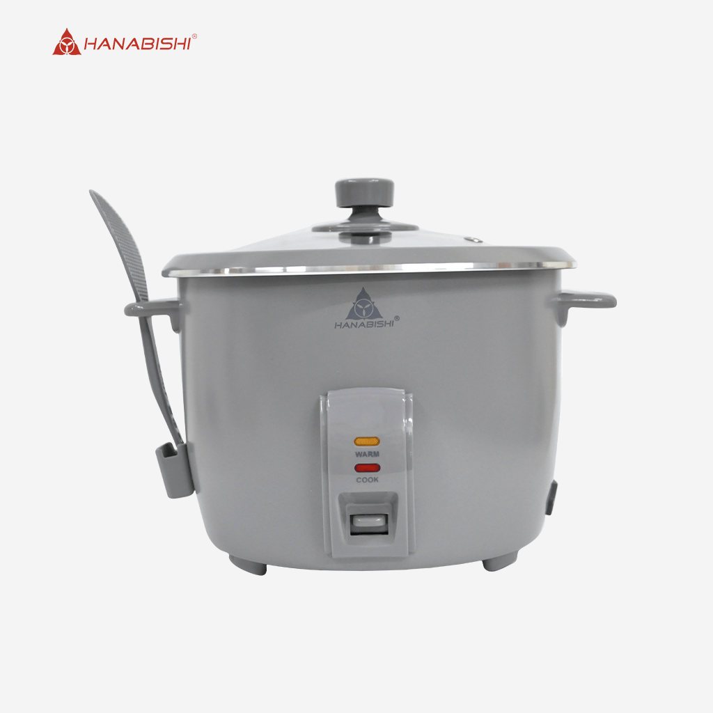 Hanabishi Rice Cooker 2.2L serves 12 cups Glass Cover Non - stick Ceramic Pot HHRC22CERC - Winland Depot