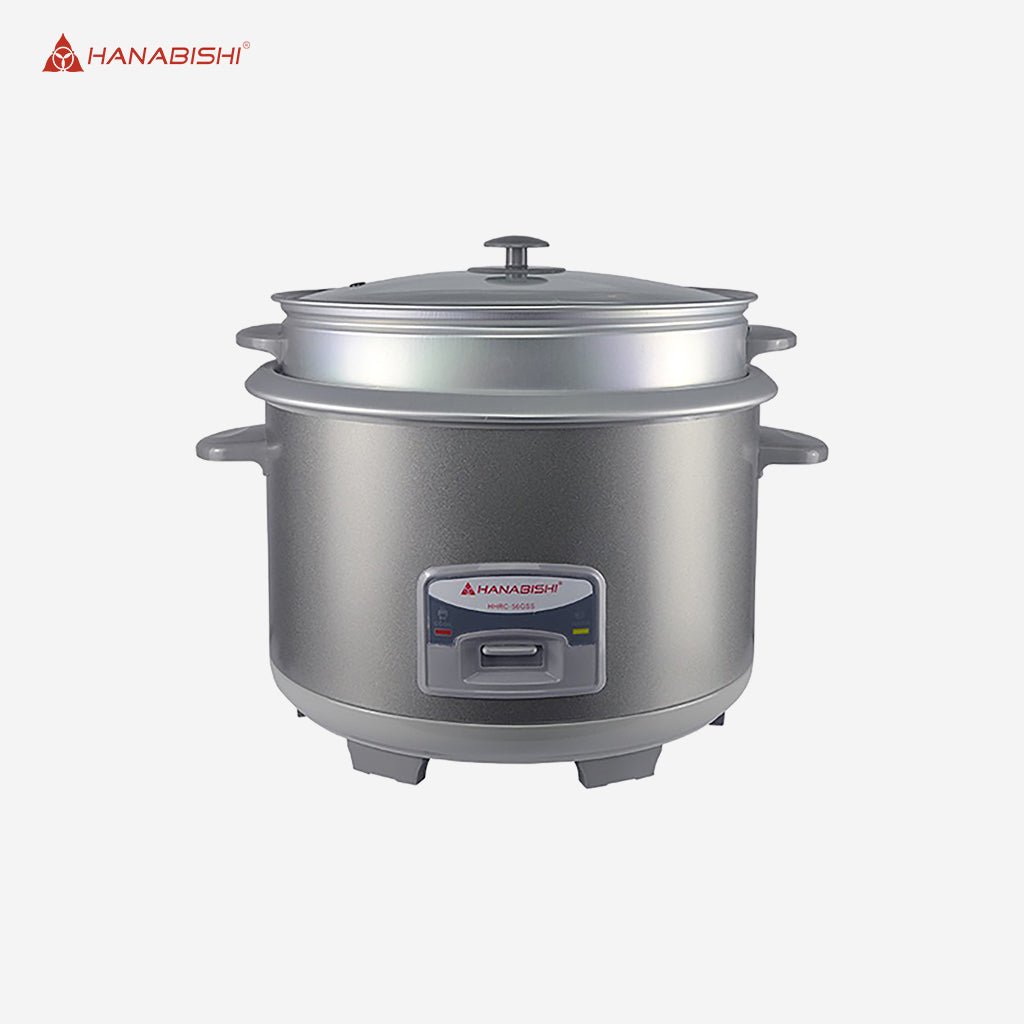 Hanabishi Rice Cooker 5.6L serves 30 cups Glass Cover with Steamer HHRC - 56GSS - Winland Depot