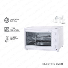 Hanabishi Rotisserie / Convection Oven Aesthetic Electric Oven 45L - White HEO - 45WHT - Winland Depot