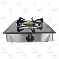 Hanabishi Single Burner Gas Stove Glass Top Pannel,Black Iron Trivet GGS100 - Winland Depot