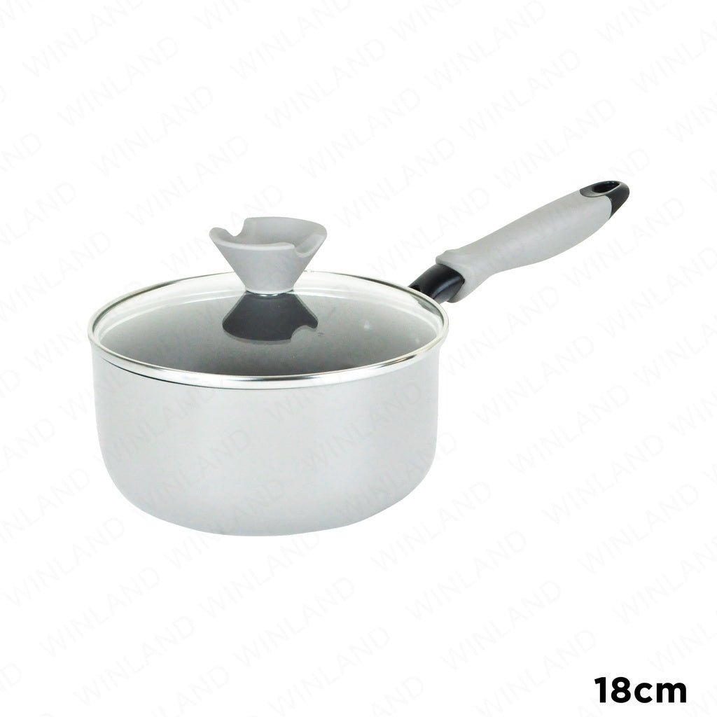 HOME ESSENCE by MASFLEX 18cm 2Layer Non - stick Induction Saucepan Gauge Aluminum Cookware NS - 18S - Winland Depot