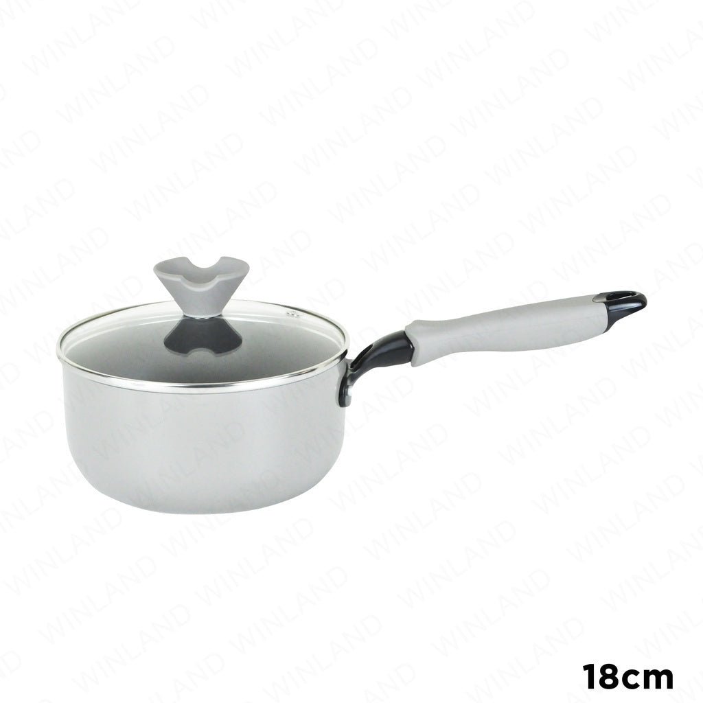 HOME ESSENCE by MASFLEX 18cm 2Layer Non - stick Induction Saucepan Gauge Aluminum Cookware NS - 18S - Winland Depot