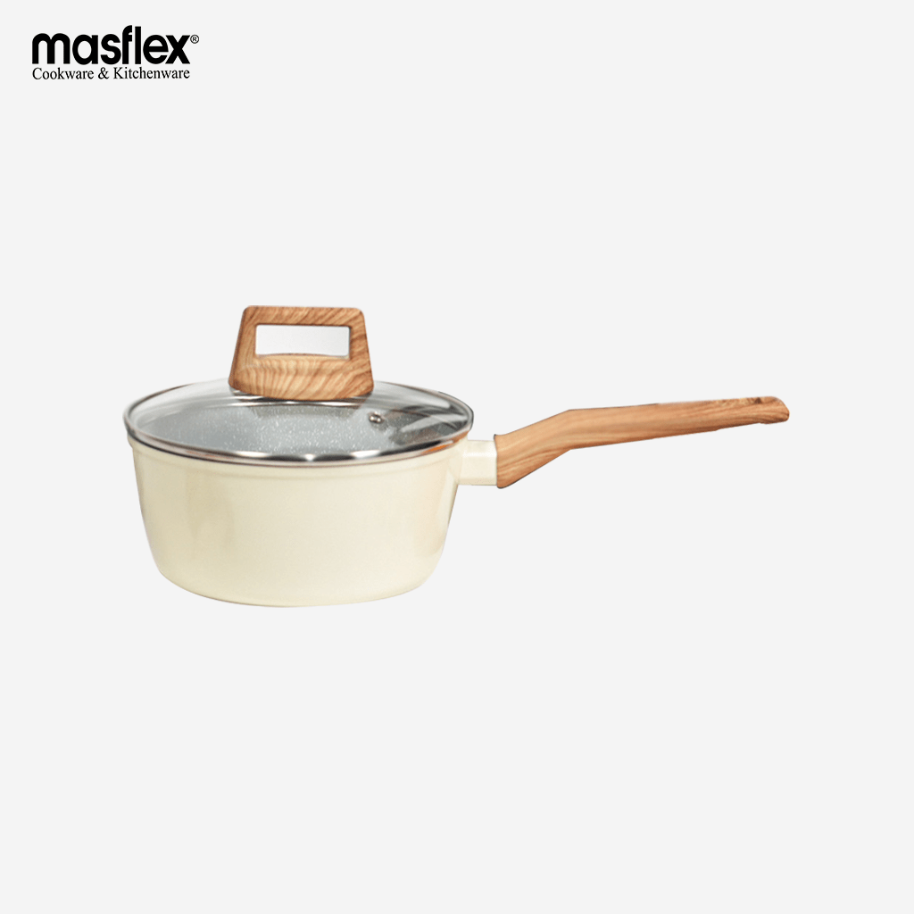 HOME ESSENCE by MASFLEX 18cm 3Layer Non - stick Induction Saucepan Forged Aluminum Cookware NK - SBSP18 - Winland Depot