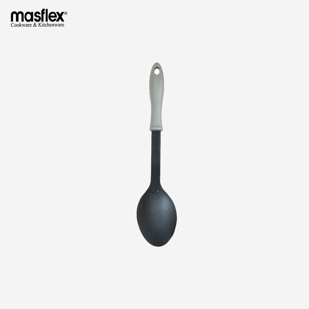 HOME ESSENCE by MASFLEX Nylon Kitchen Utensil Solid Spoon L 31 cm x W 6.5 cm Made of Nylon WE - N4 - Winland Depot