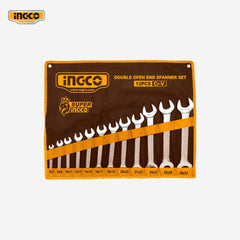 Ingco 12 Pcs Double Open End Spanner Set HKSPA2142 - Winland Depot