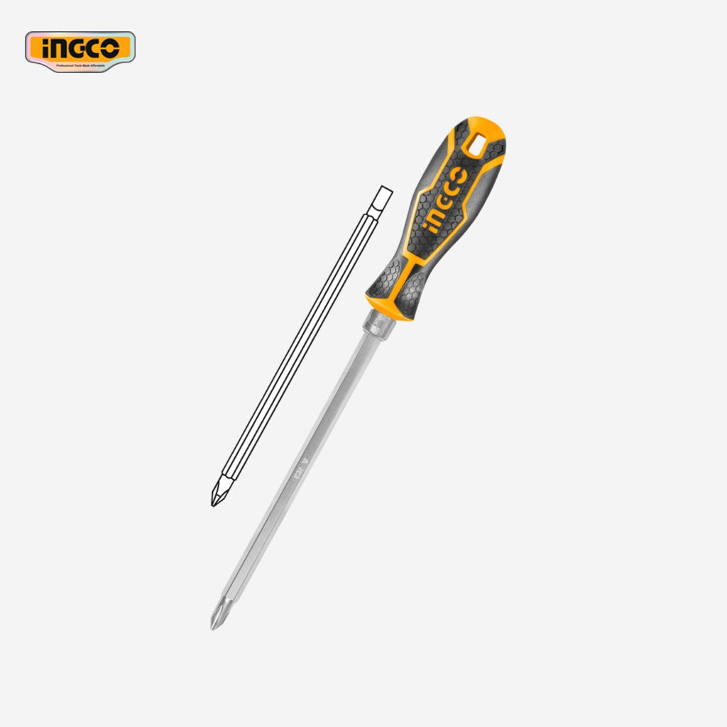 Ingco 2 - in - 1 Interchangeable Screwdriver Set AKISD0201 - Winland Depot