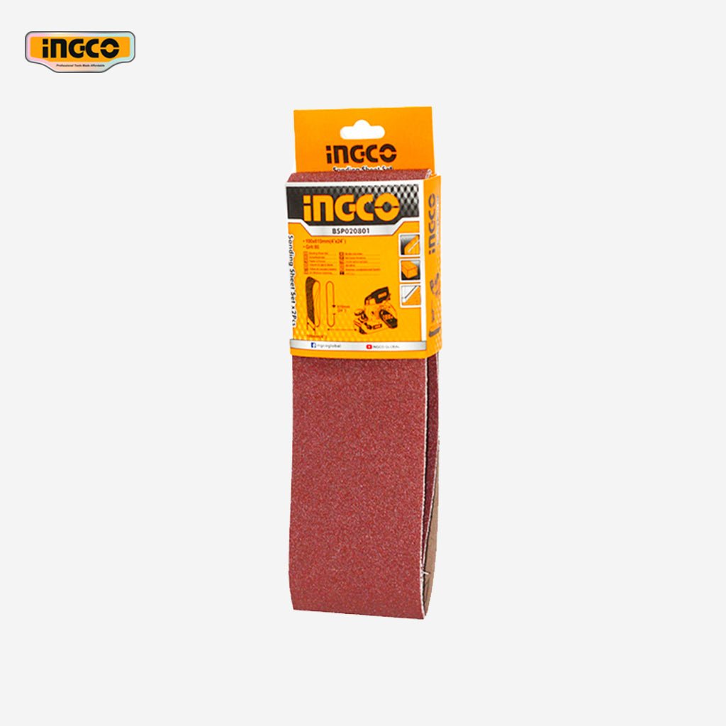 Ingco 2 Pcs/Set Sanding Sheet Set for PBS12001 100x610 BSP020801 - Winland Depot