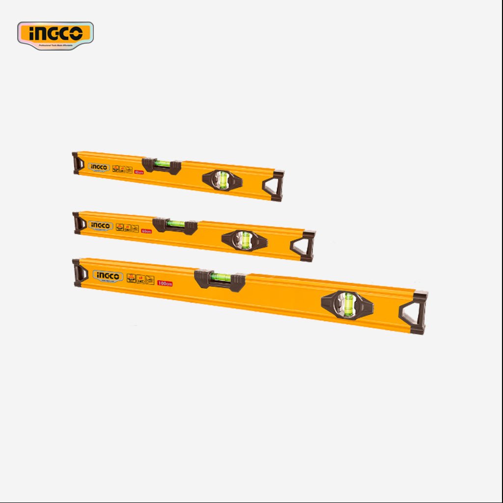 Ingco 3pcs Spirit Level Bar Set 40cm, 60cm, 100cm HSL10403 - Winland Depot