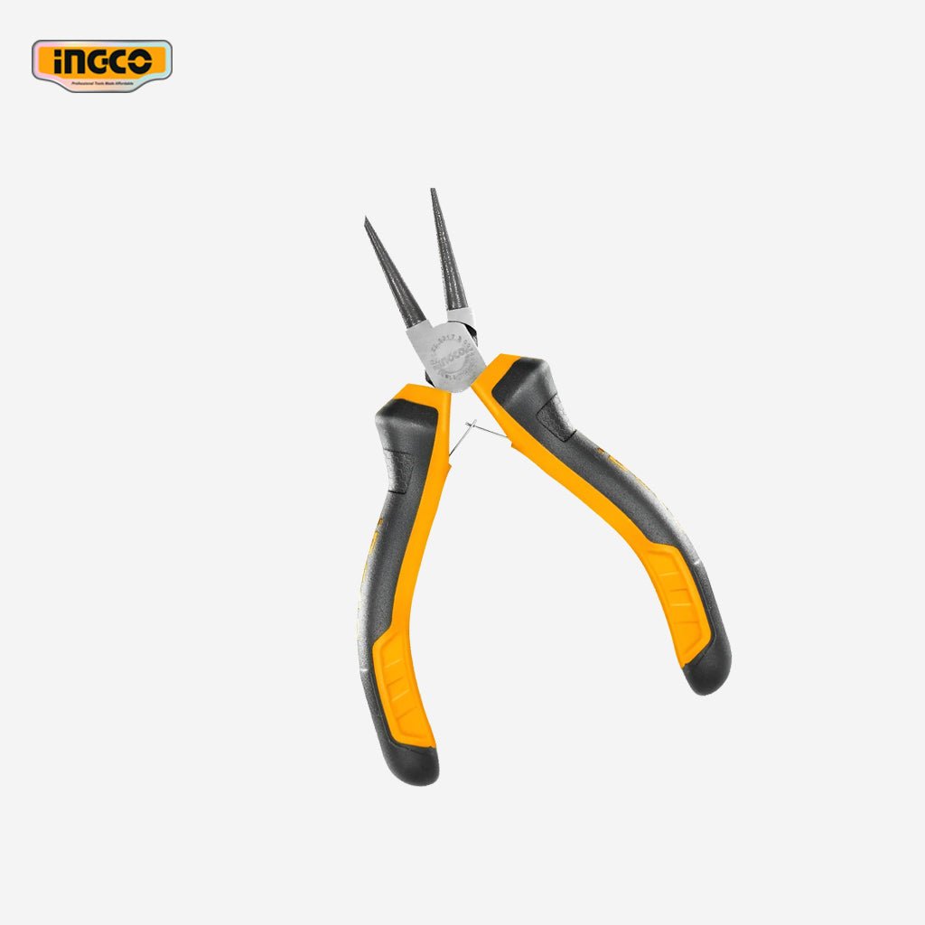 Ingco 4.5"/115mm Polish and Anti - Rust Plier Oil Mini Round Nose Pliers HMNP08115 - Winland Depot