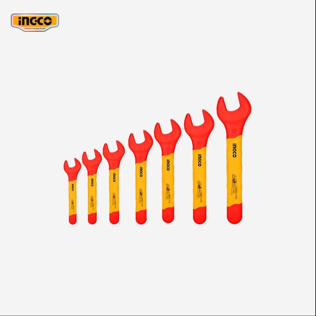 Ingco 7 Pcs Insulated Open End Spanner Set HKISPA0701 - Winland Depot