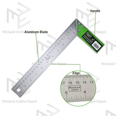 Hoyoma japan by Winland 12inches Stainless Steel Tri Square Ruler HT-ATS12