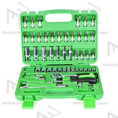 Hoyoma japan by Winland Professional 1/4" DR 53pcs Socket Set HT-DS1453
