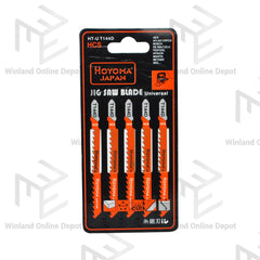 HOYOMA Jig Saw Blade 5pcs T Shank Fast Cut Curved for PVC or Wood HCS HT-UT144D *WINLAND*