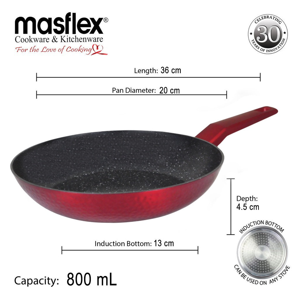 Masflex by Winland 3-Layer Non Stick Induction Fry Pan 20cm Heavy Gauge Aluminum ZC-80