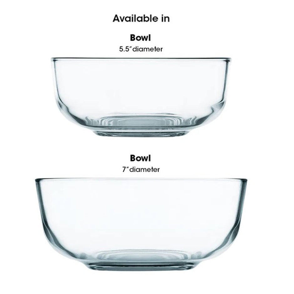 Union GLASS Thailand Premium Clear Glass Bowl 325 ml | 4.5 oz | 4.5" Set of 6