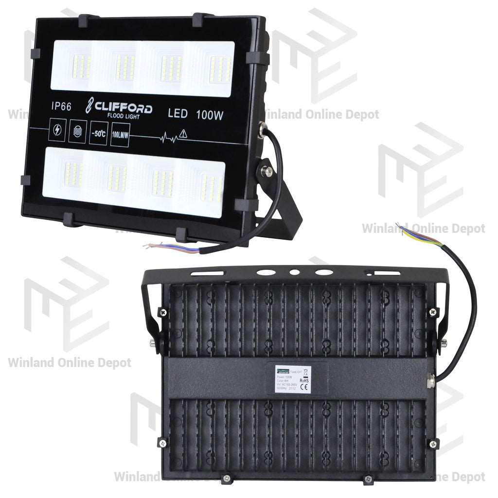 Clifford Energy Saving LED Floodlight 100Watts Daylight FL100WDL