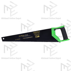 Greenfield by Winland Plastic Handle Blue Blade Super Cut Hand Saw 18inch Saw for Cutting Wood