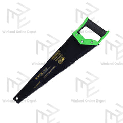 Greenfield by Winland Plastic Handle Blue Blade Super Cut Hand Saw 18inch Saw for Cutting Wood