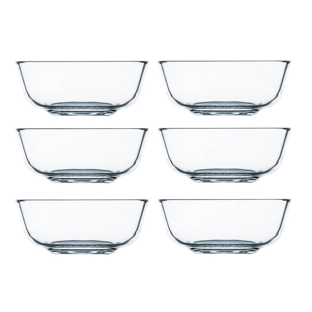 Union GLASS Thailand Premium Clear Glass Bowl 325 ml | 4.5 oz | 4.5" Set of 6