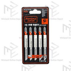 Hoyoma japan by Winland Jig Saw Blade 5pcs T Shank Type for Wood HCS HT-UT101B