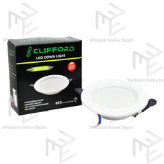 Clifford Synthetic Recessed Round Panel | LED Down Light Daylight