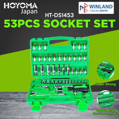 Hoyoma japan by Winland Professional 1/4" DR 53pcs Socket Set HT-DS1453