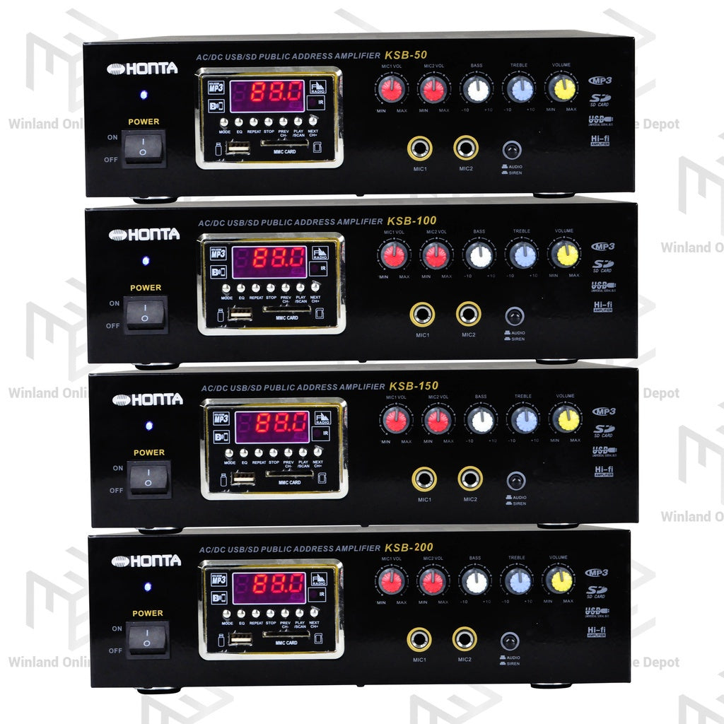 HONTA Electronics AC/DC USB/SD Public Address(P.A) Amplifier