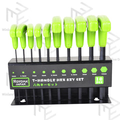 Hoyoma japan by Winland 10pcs T-Handle Hex Key Set H-NL007