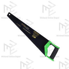 Greenfield by Winland Plastic Handle Blue Blade Super Cut Hand Saw 18inch Saw for Cutting Wood
