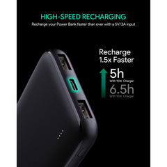 Aukey by Winland Slim 10000mAh Powerbank 12W USB Type C Fast Charge for i Phone, i Pad Samsung