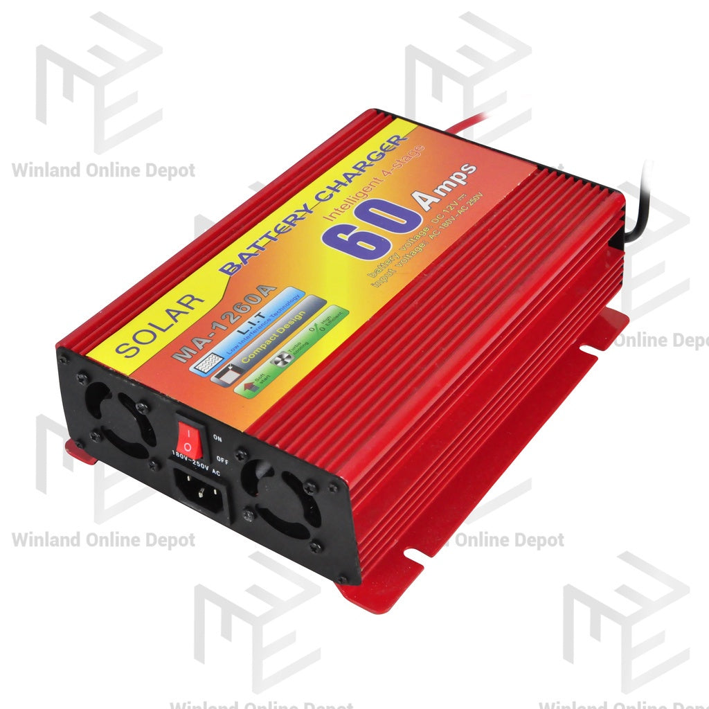 Suoer by Winland Battery Charger Switch Mode Battery Charger Intelligent 4-Stage MA-1260A